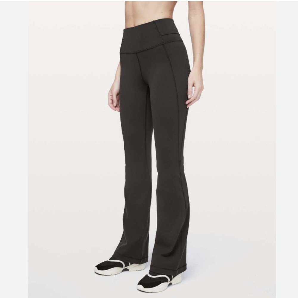 Lululemon Groove Pant Flare *Full-On Luon 32" Black High Rise Legging Size 4